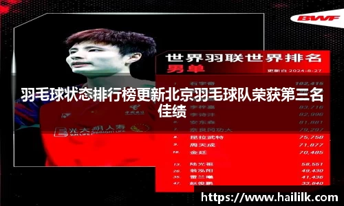 羽毛球状态排行榜更新北京羽毛球队荣获第三名佳绩
